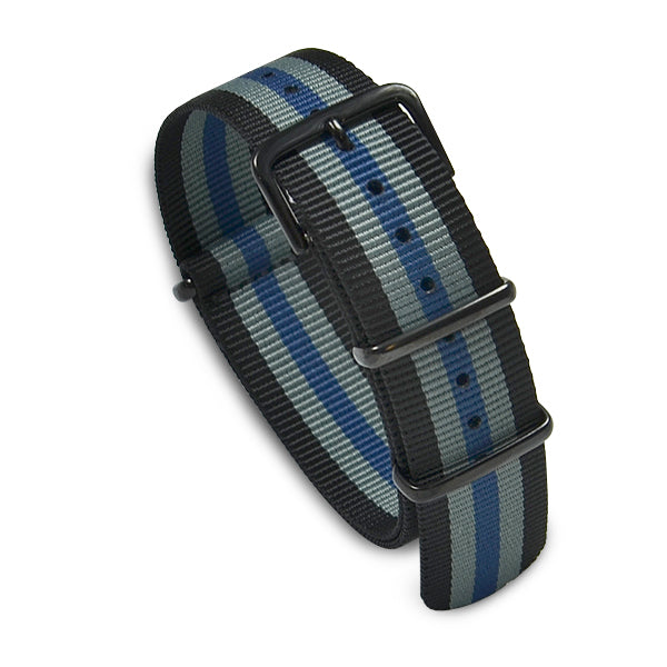 Military MoD Nylon Watch Strap PVD (Black/Gray/Blue) 20mm Watch Straps