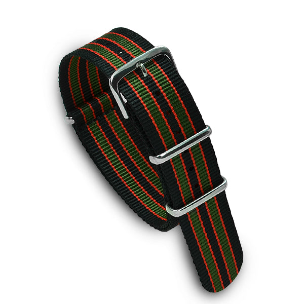 Military MoD Nylon Watch Strap (Green/Red/Black) 20mm Watch Straps