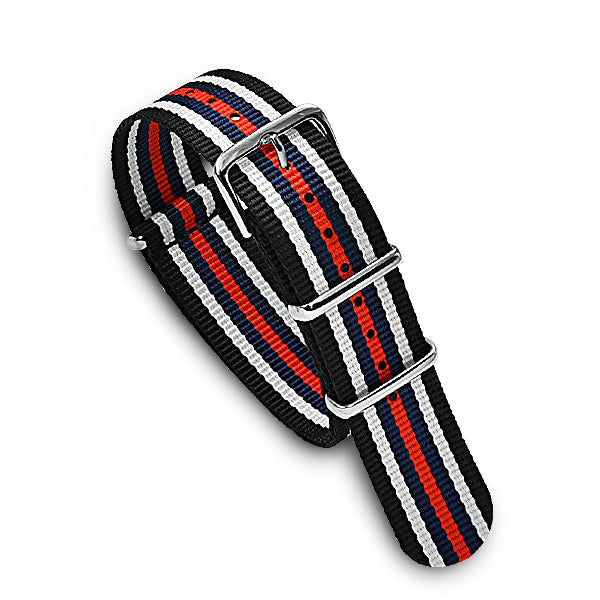 Military MoD Nylon Watch Strap (Red/Blue/White/Black) 20mm Watch Straps