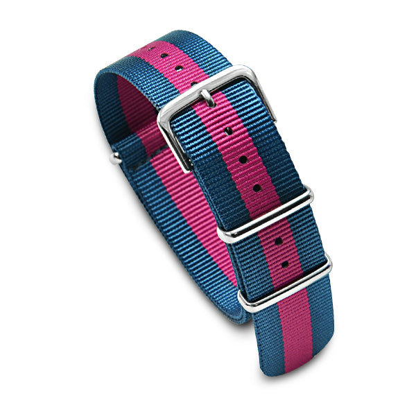 20mm Military MoD Nylon Watch Strap - Navy Fuchsia Watch Straps