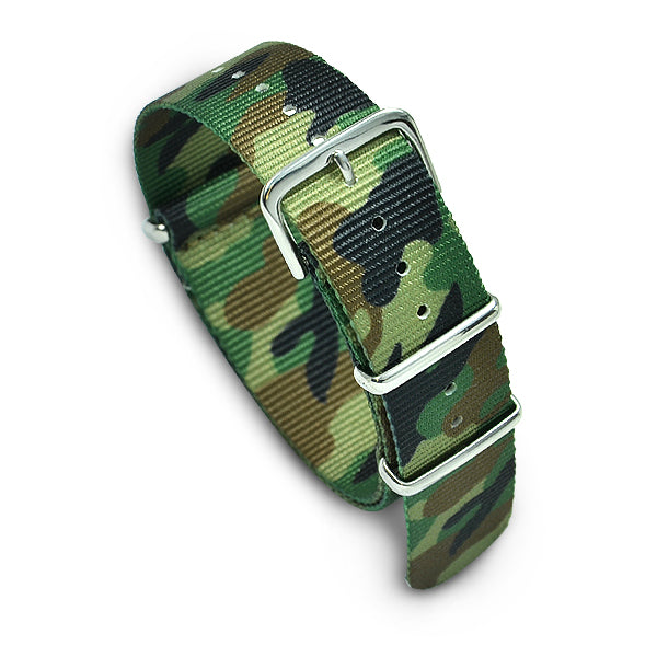 20mm Military MoD Nylon Watch Strap - Camo B Watch Straps