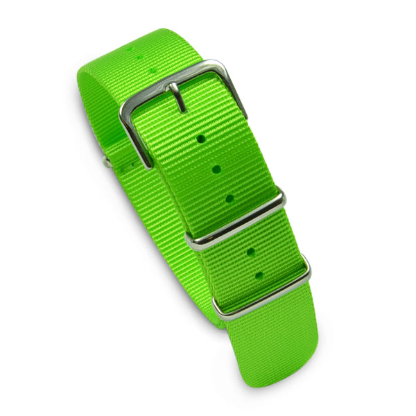 20mm Military MoD Nylon Watch Strap - Neon Lime Green Watch Straps
