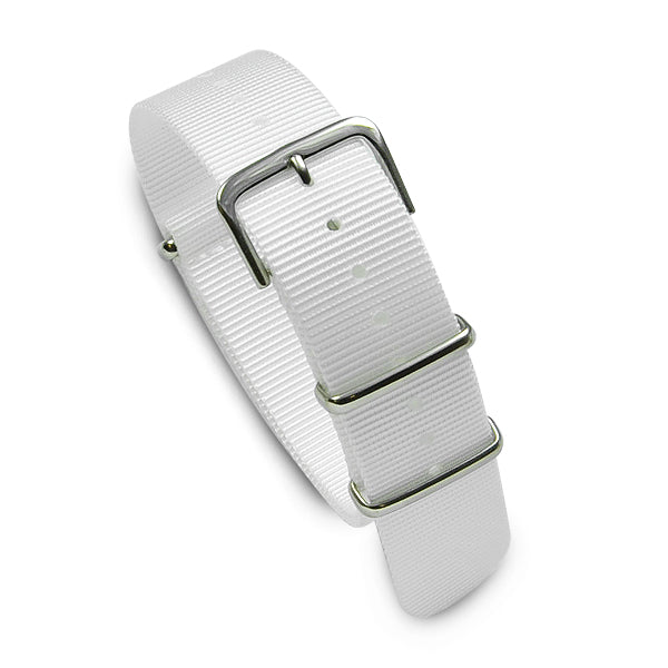 20mm Military MoD Nylon Watch Strap - White Watch Straps