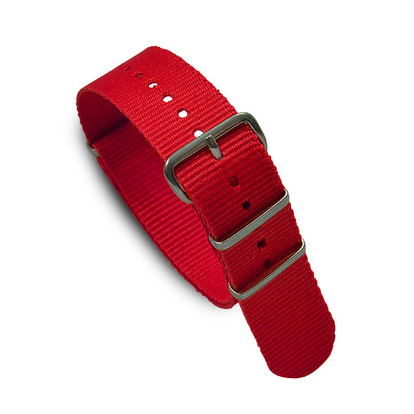 20mm Military MoD Nylon Watch Strap - Red 20mm Watch Straps