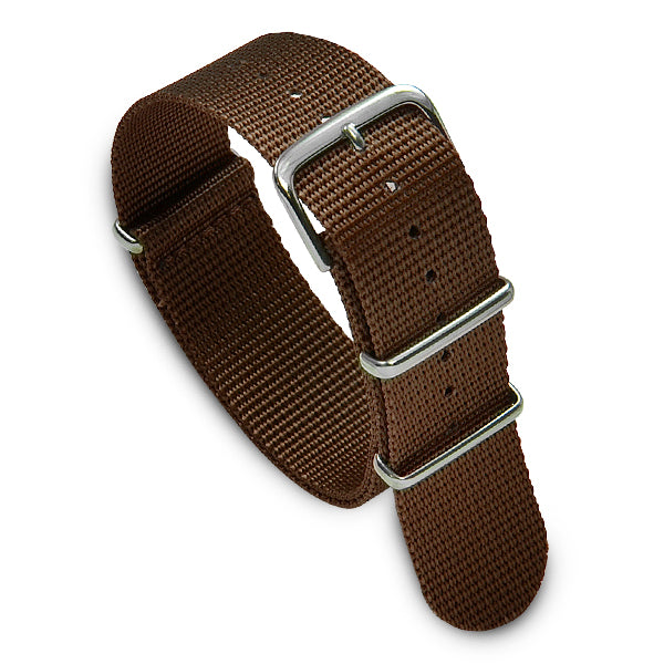 22mm Military MoD Nylon Watch Strap - Brown Watch Straps
