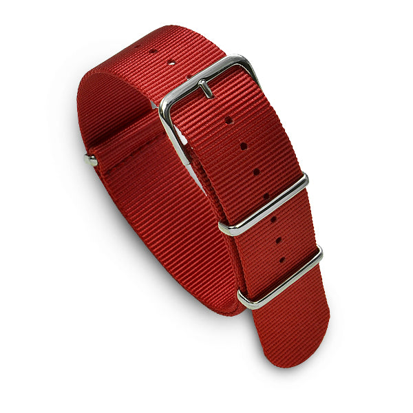 22mm Military MoD Nylon Watch Strap - Red 22mm Watch Straps