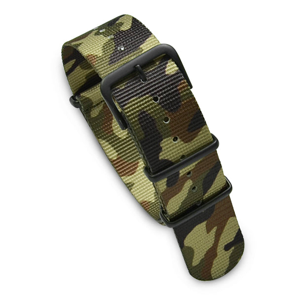 22mm Military MoD Nylon Watch Strap PVD - Camo A Watch Straps