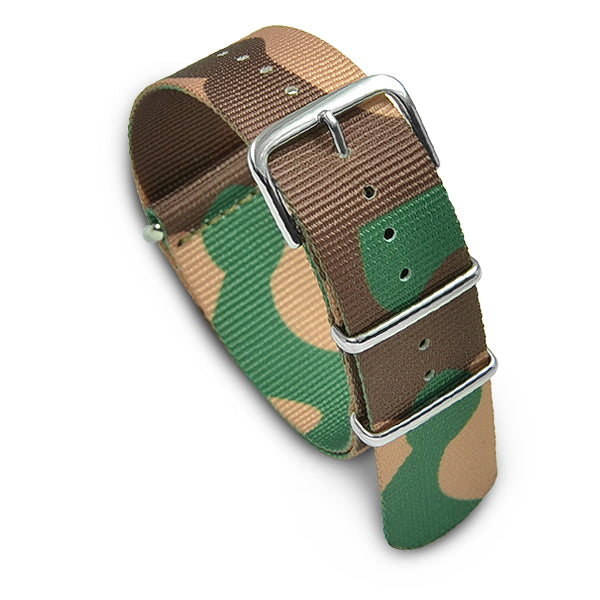 22mm Military MoD Nylon Watch Strap - Camo C 22mm Watch Straps