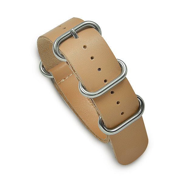 22mm Military MoD Leather Watch Strap - Light Brown 22mm Watch Straps
