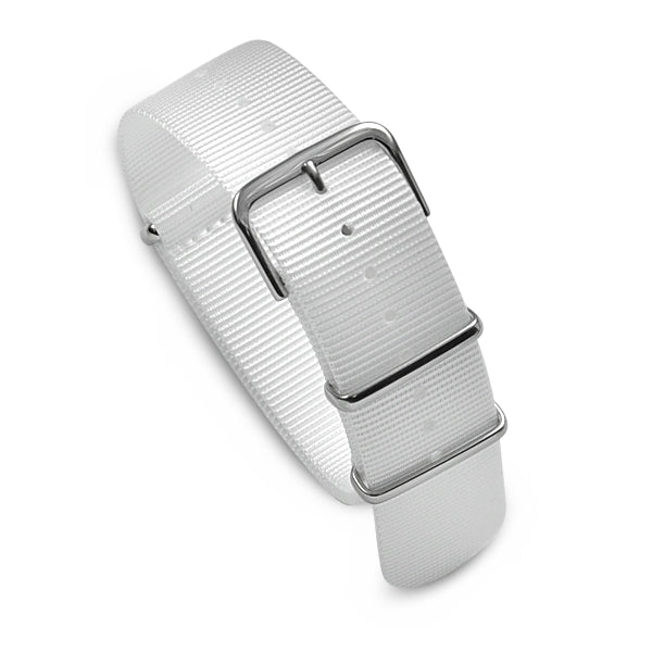 22mm Military MoD Nylon Watch Strap - White Watch Straps