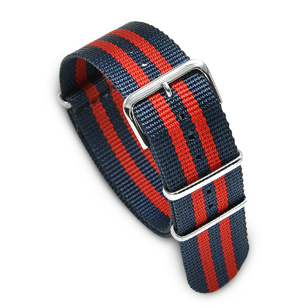 24mm Military MoD Nylon Watch Strap - Navy Red Watch Straps