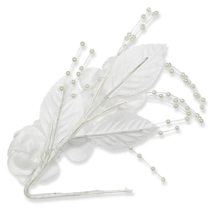 Vintage Bridal Flower Spray  - White