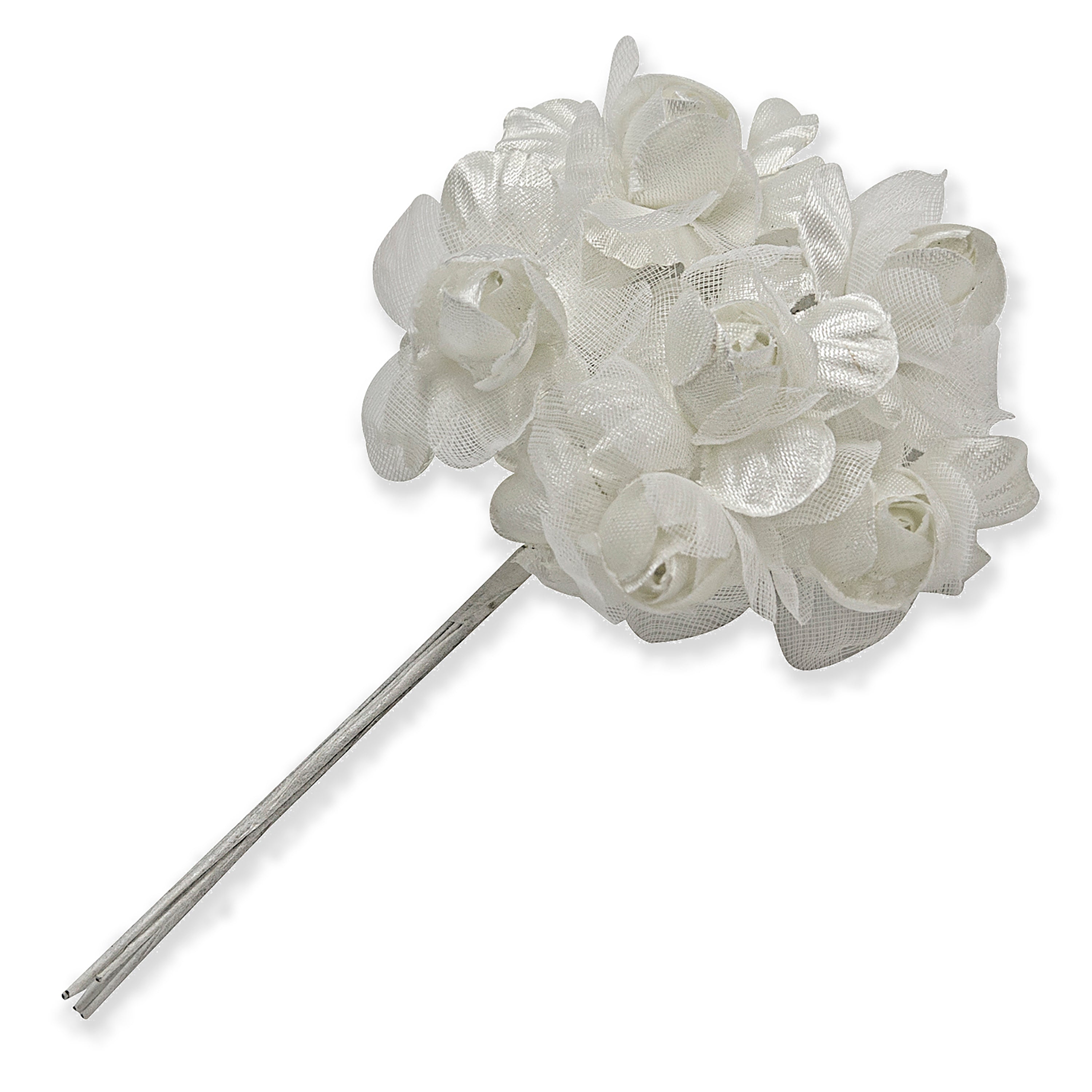 Vintage Bridal Floral Cluster Rose Stem