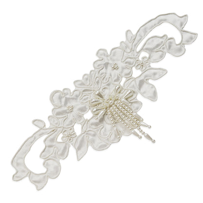 Vintage Bridal Lace with Pearls Applique