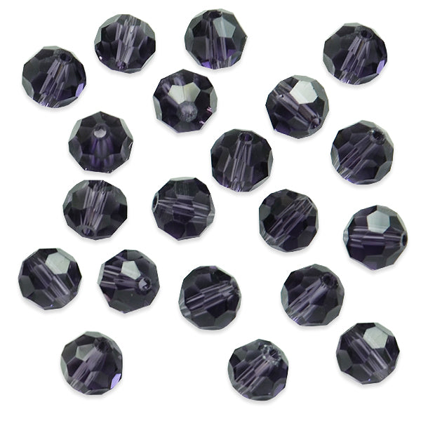 8mm Round 32 Faces Faceted Crystal Glass Beads