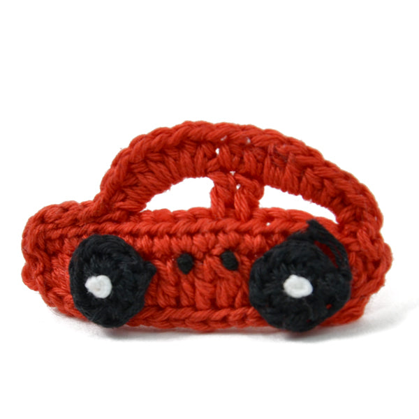 Crochet Car Applique/Patch  - Red