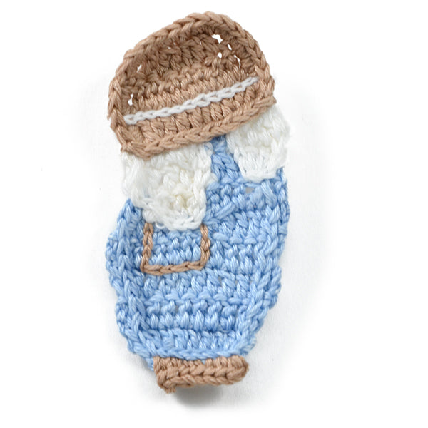 Crochet Boy Applique/Patch  - Multi Colors