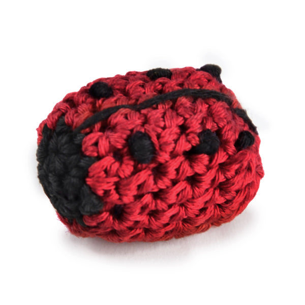 Crochet Lady Bug Applique/Patch  - Burgundy