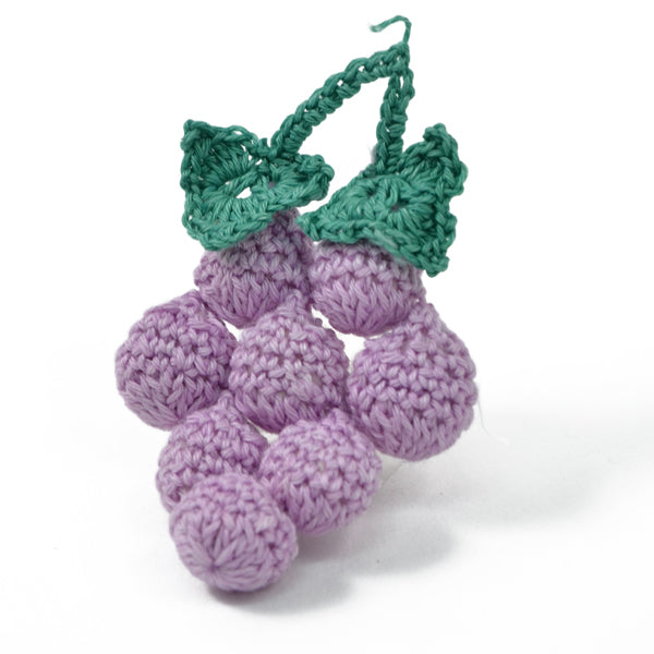 Crochet Grapes Applique/Patch  - Purple