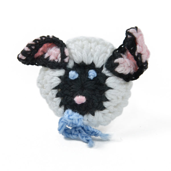 Crochet Lamb with Bow Applique/Patch  - Multi Colors