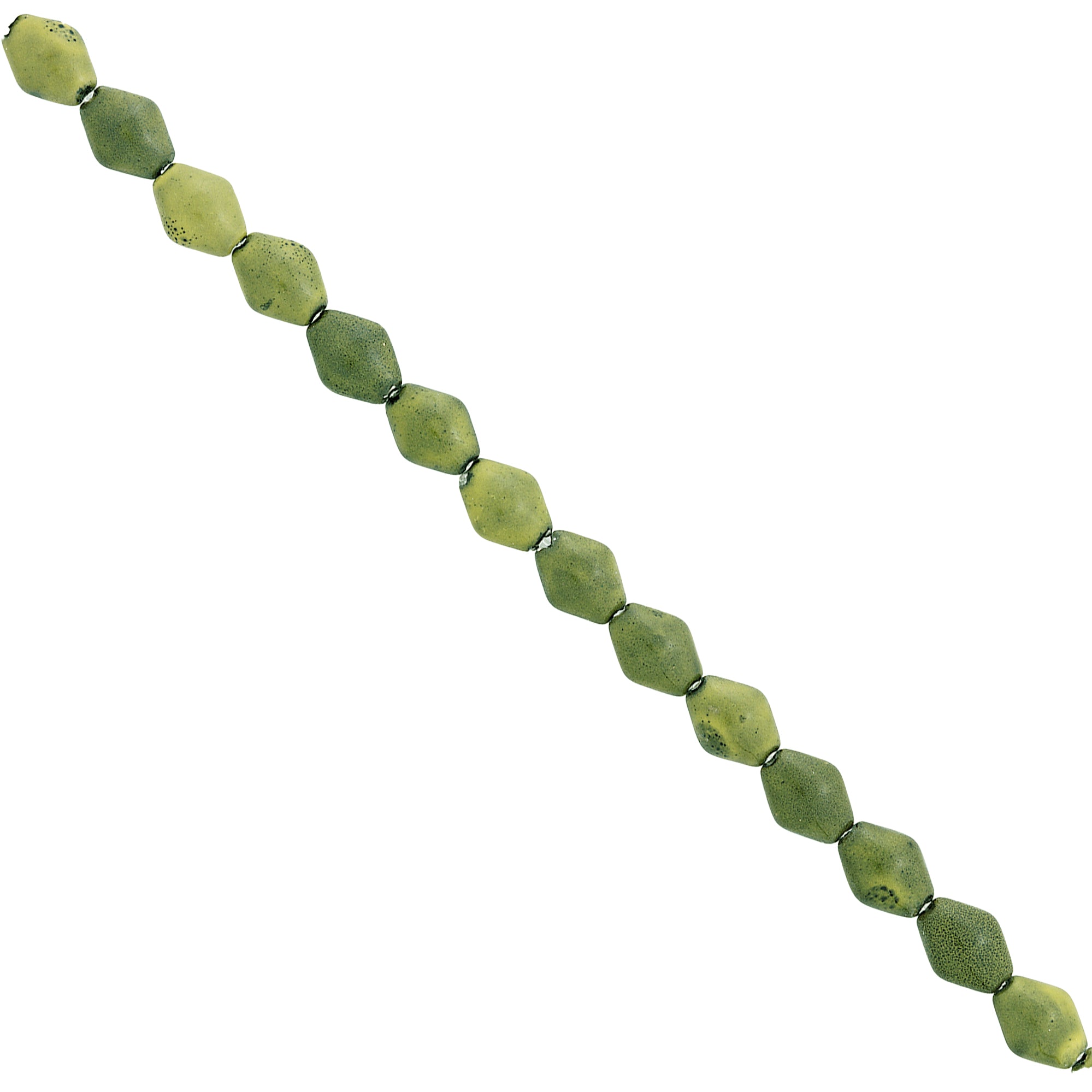 Clay Beads Pack of 16    - Olive