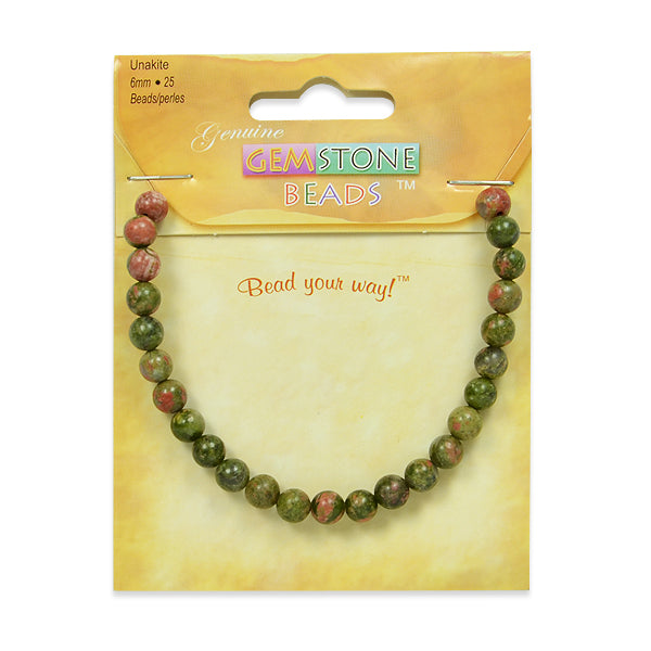 Unakite Beads Pack of 25    - Multi Colors