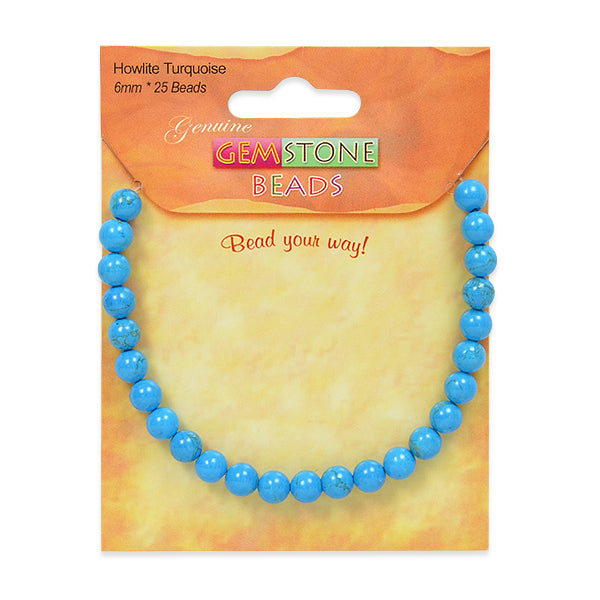 Howlite Turquoise Beads Pack of 25