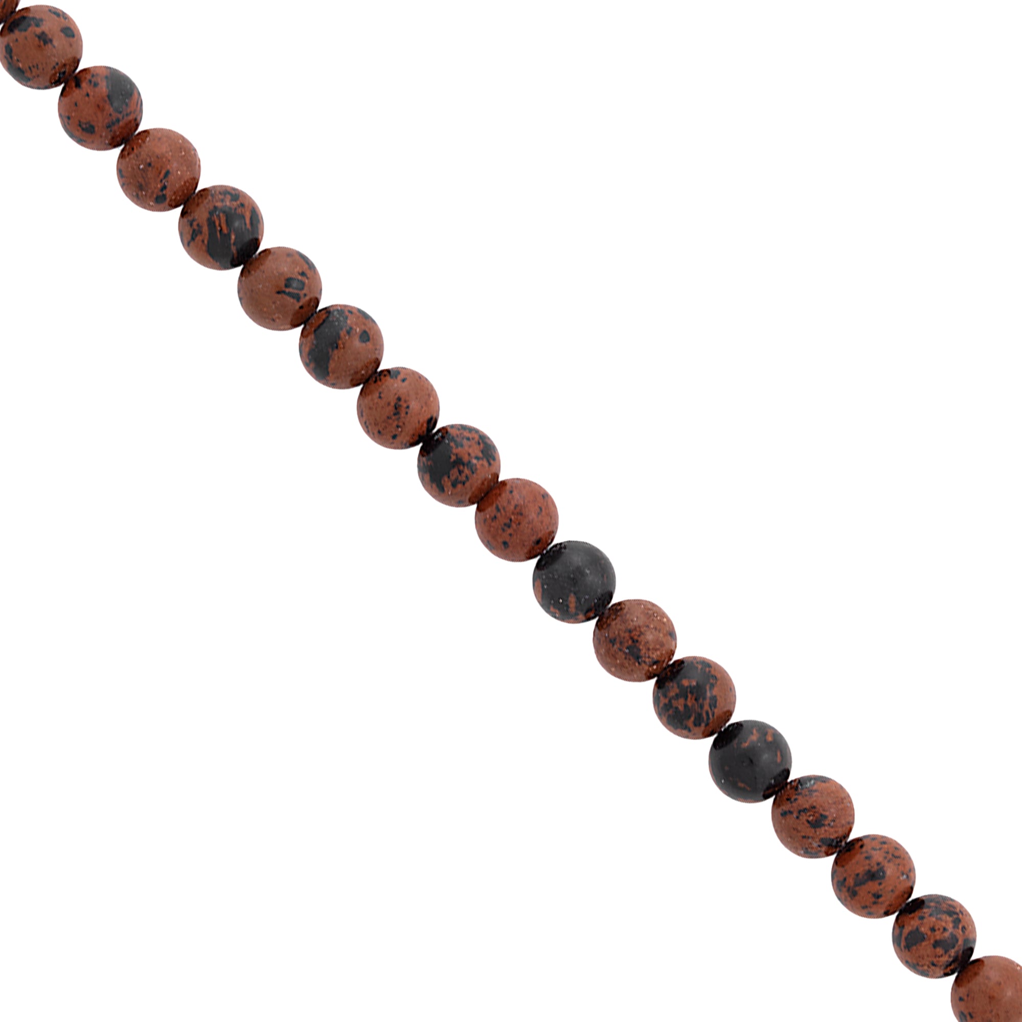 Mahogany Obsidian Natural Gemstone 8mm Beads  18/PK   - Brown Multi