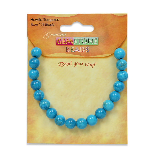 Howlite Turquoise Beads Pack of 18