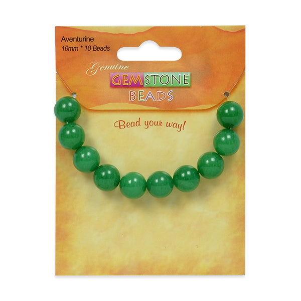 Green Aventurine Beads Pack of 10