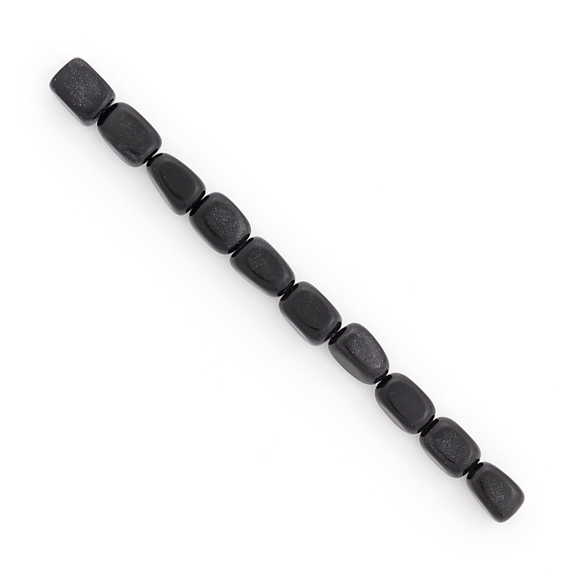 Black Stone Nugget Beads Pack of 10