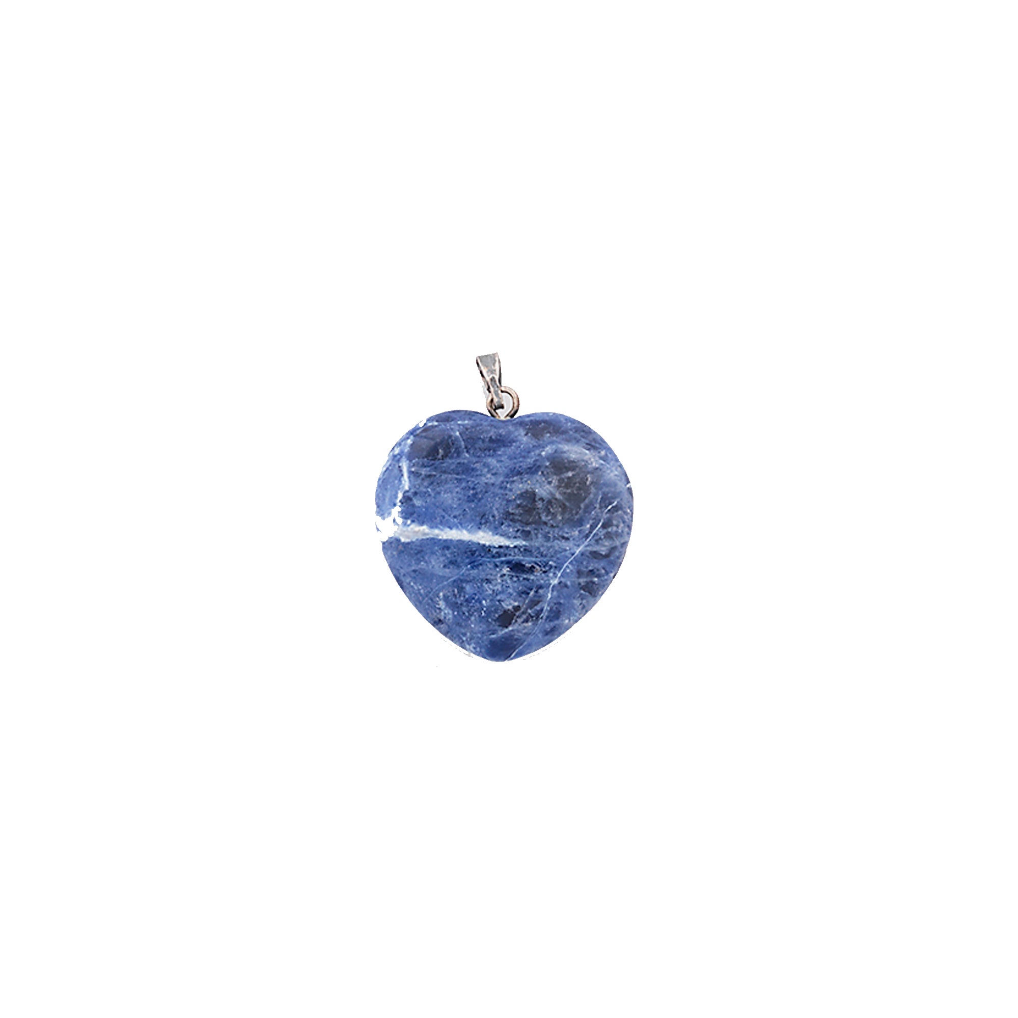 Sodalite Heart Pendant       - Navy Multi