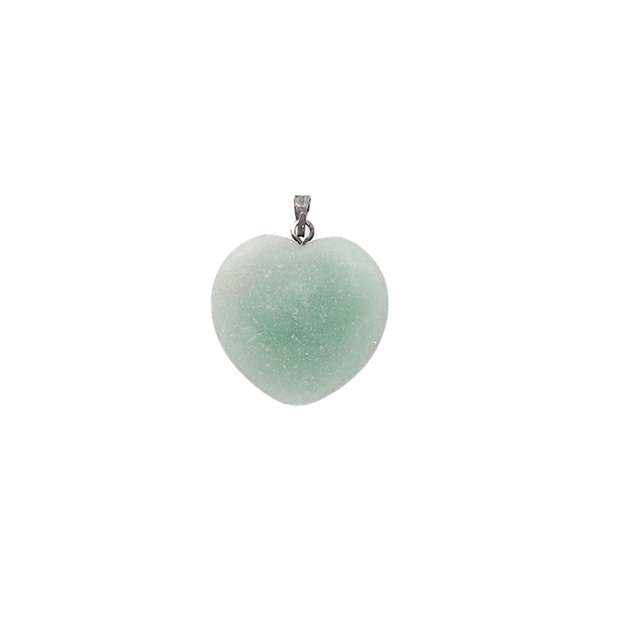 New Jade Heart Pendant     - Green