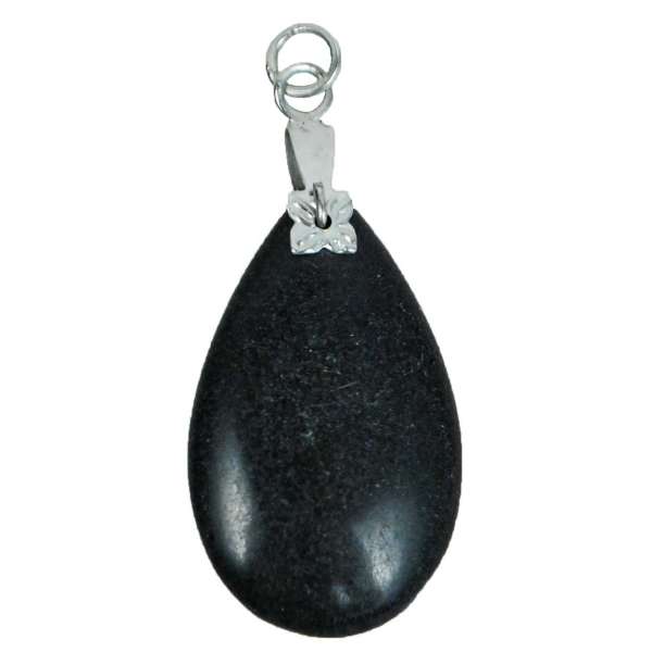 Black Stone Drop Pendant