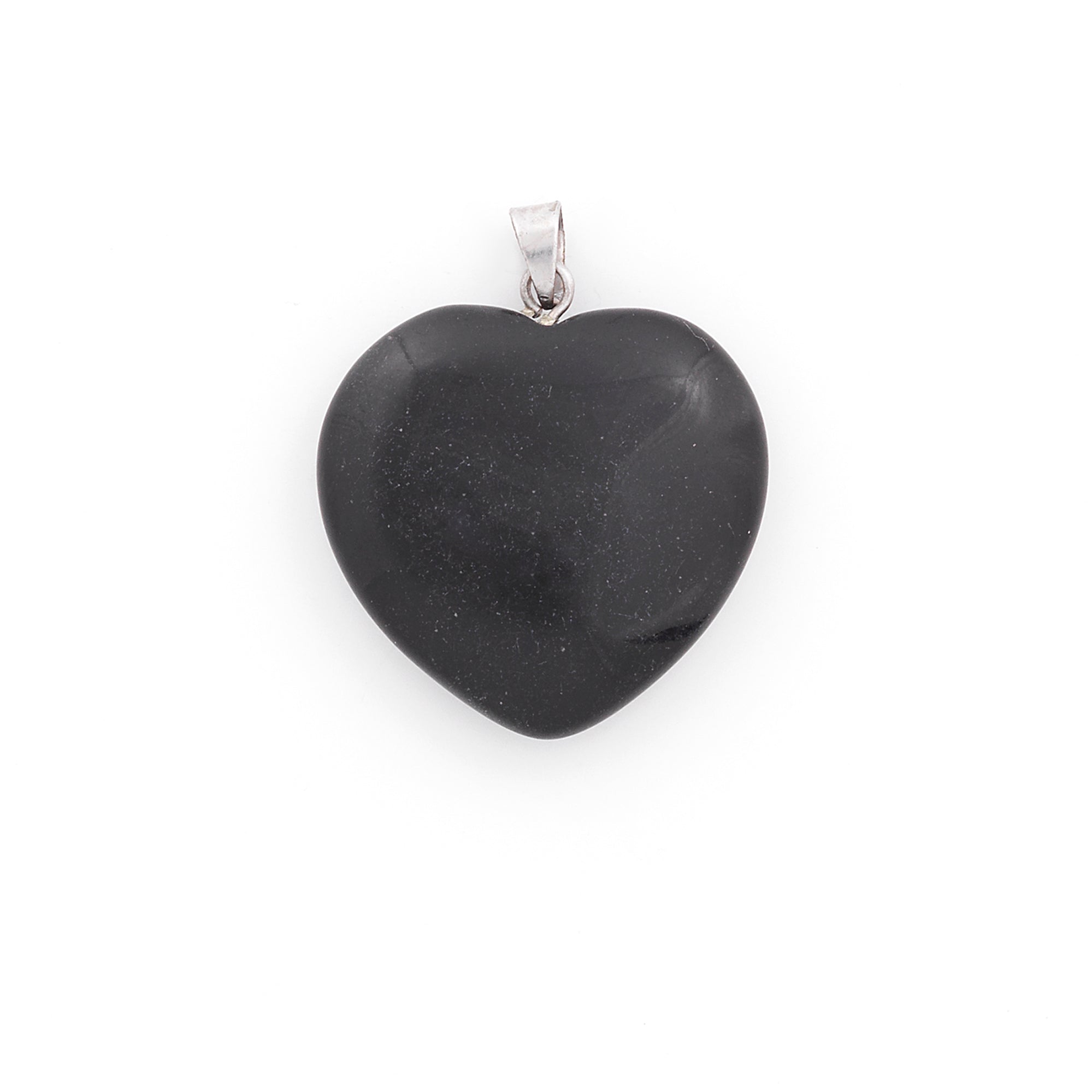 Black Stone Heart Pendant