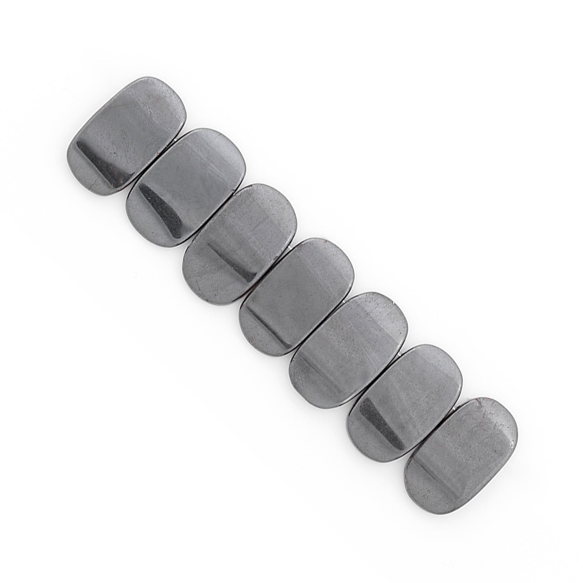 Hematite Half Moon Beads Pack of 7    - Onyx