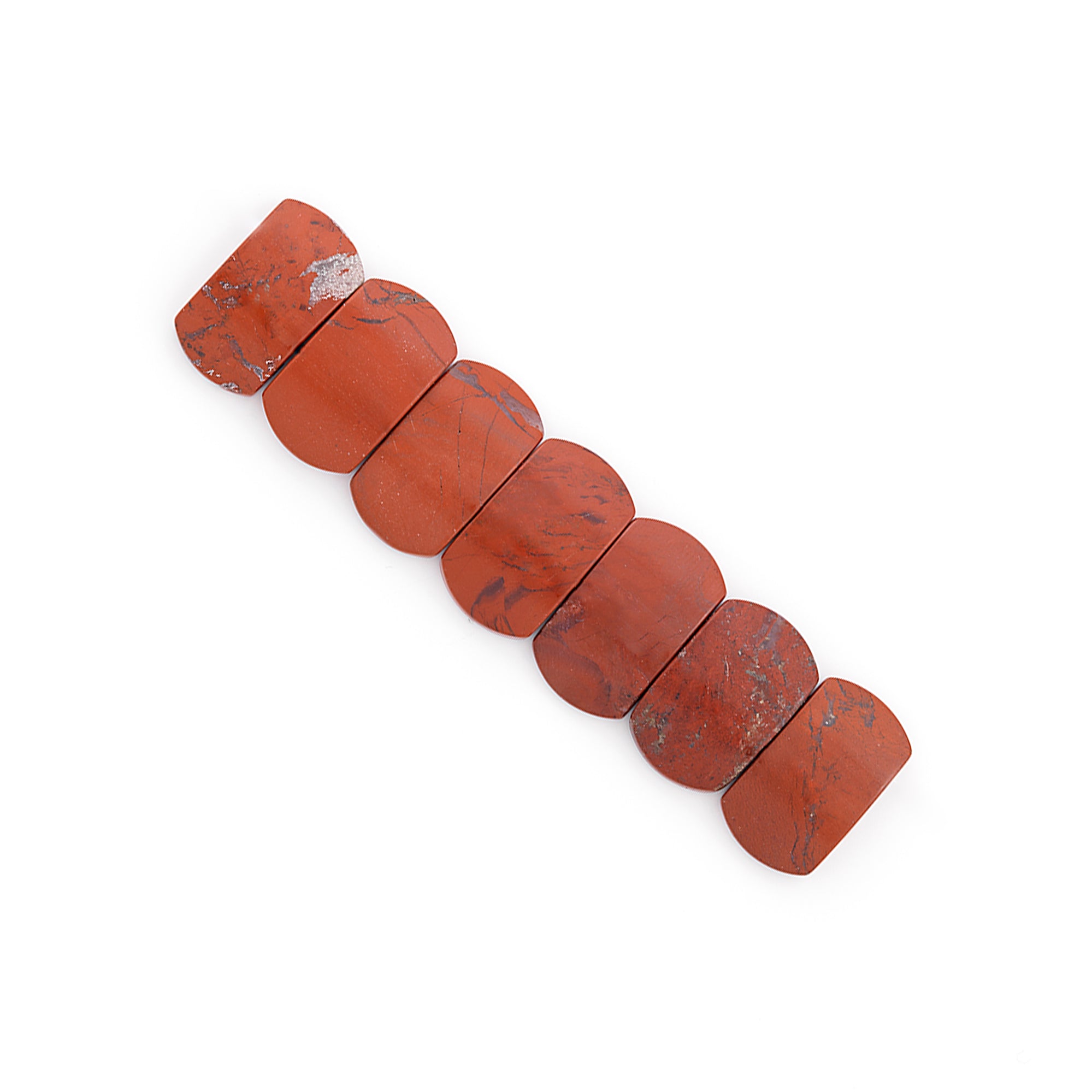 Red Jasper Half Moon Beads Pack of 7