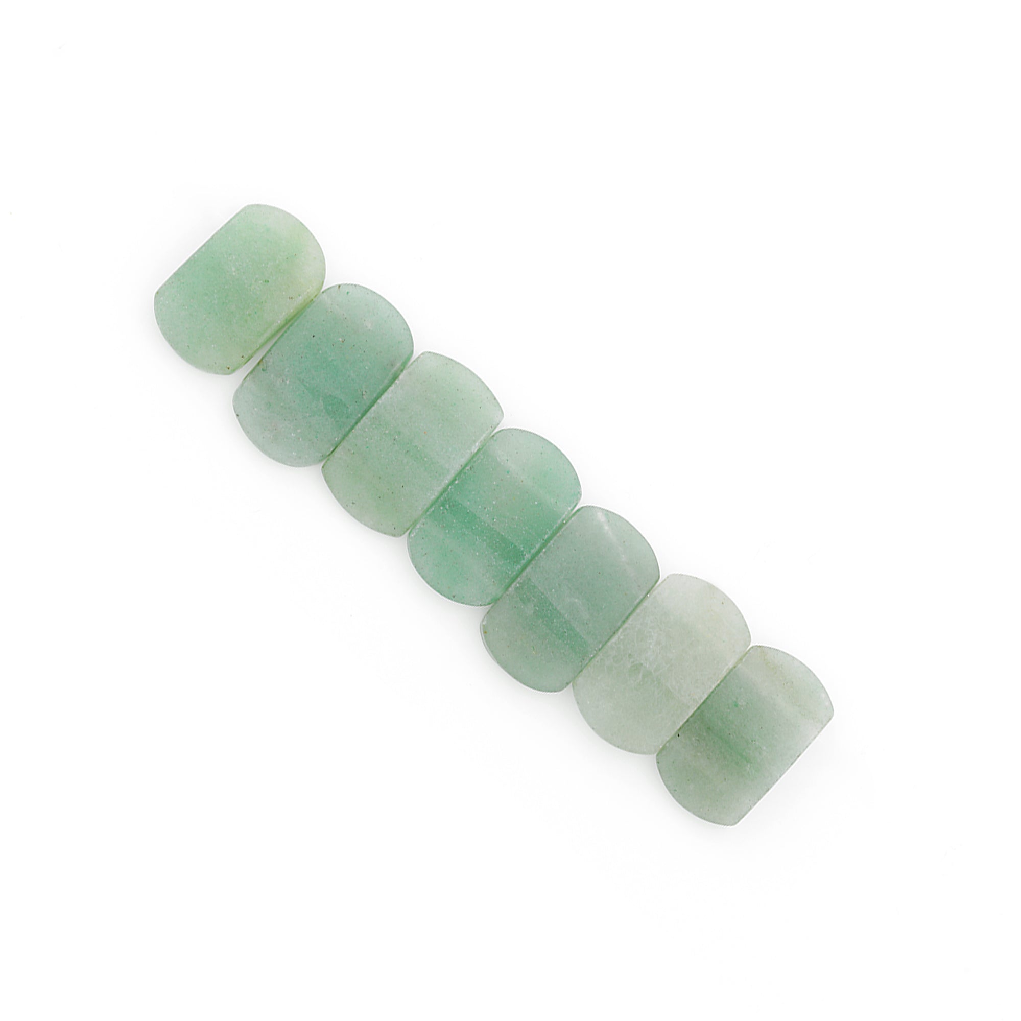 New Jade Half Moon Beads (Pack of 7)  - Green