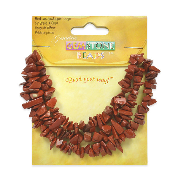 Red Jasper Chips 16 Inch Strand