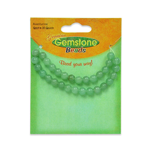 Green Aventurine Beads Pack of 30