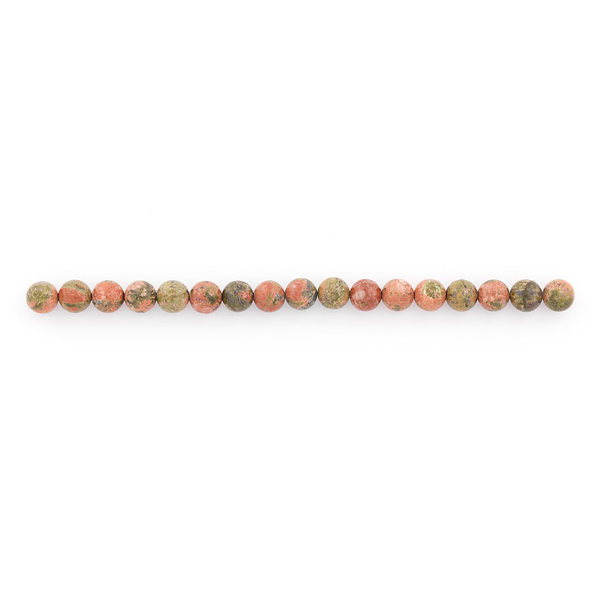 Unakite Beads Pack of 18   - Multi Colors