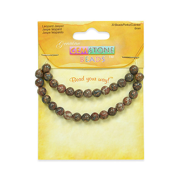 Leopard Jasper Beads Pack of 30           - Multi Colors