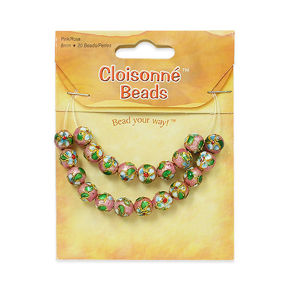 Cloisonné Beads Pack of 20     - Multi Colors