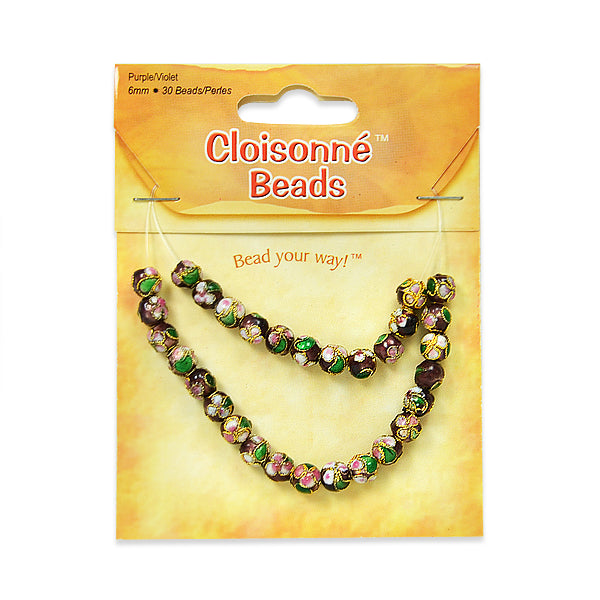 Cloisonne Beads  30 pcs.    - Brown Multi