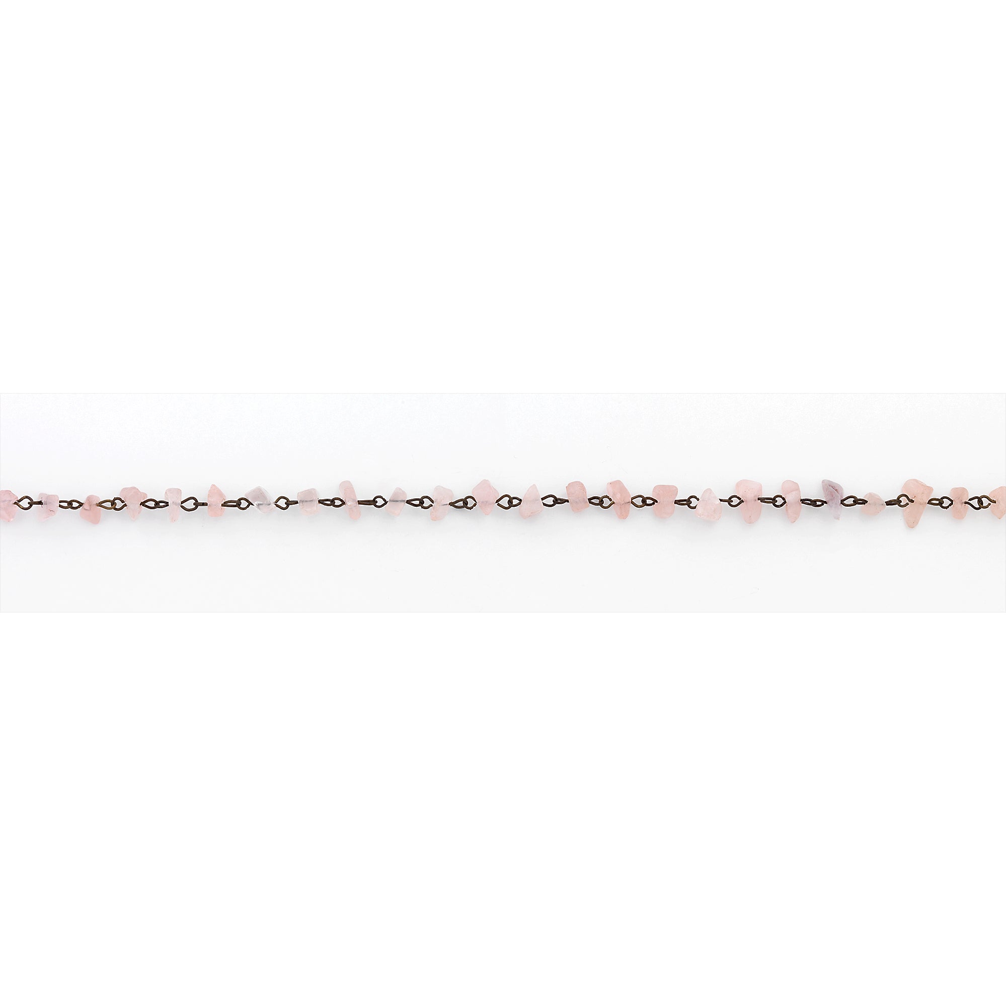 Rose Quartz Chain with Chips - 18" Strand   - Natural