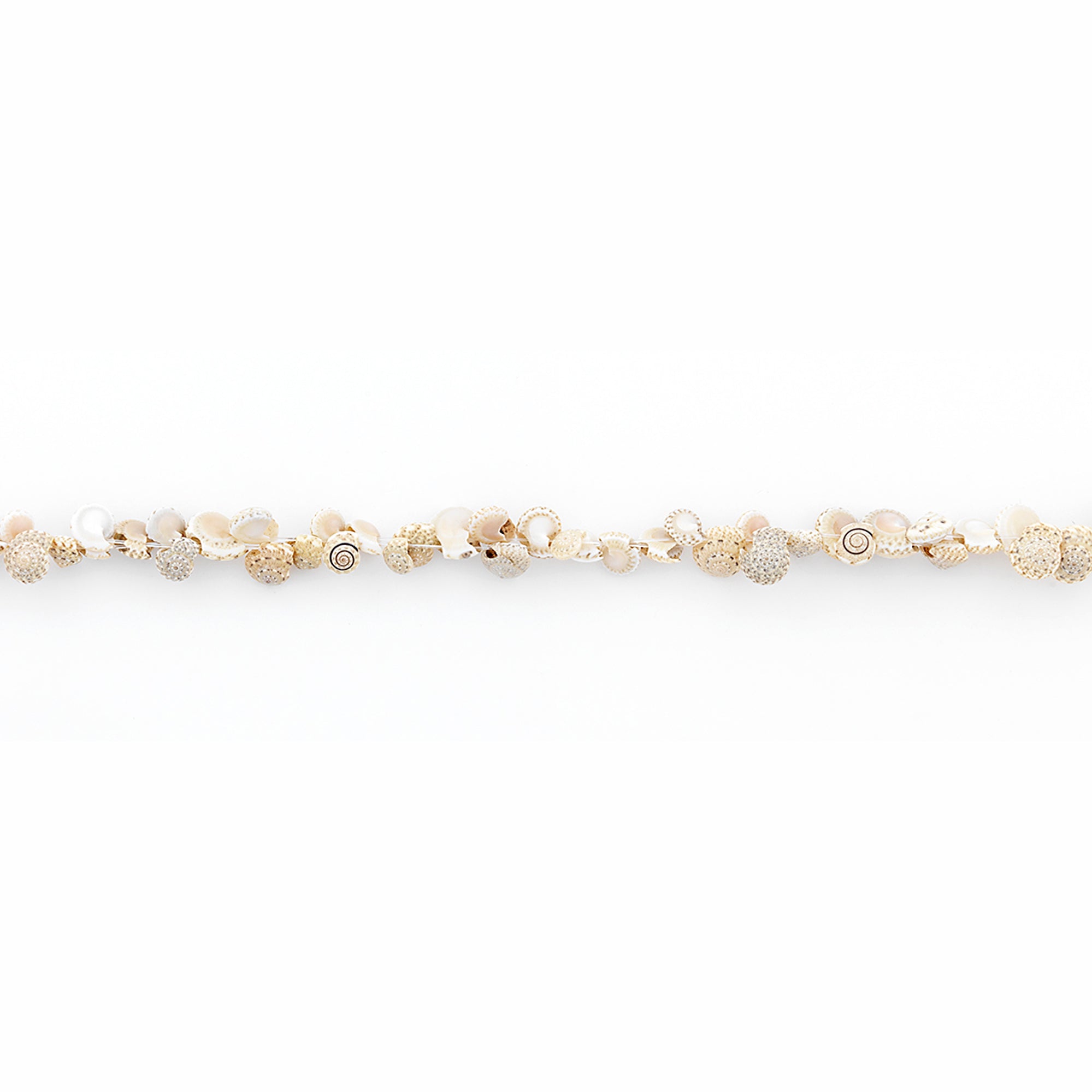 Tiny Spotted Shell  Beads - 26cm  - Natural