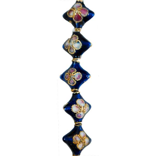 Cloisonne Beads Pack of 14  - Blue Multi