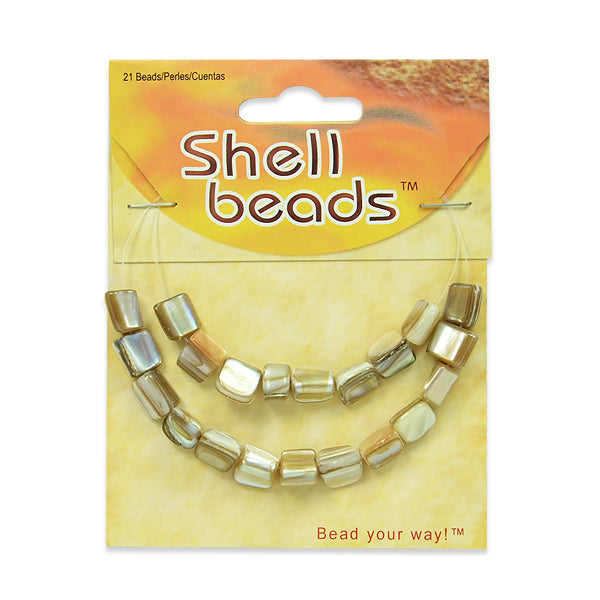 Fragmented Shell Beads - Natural - 21 pcs.