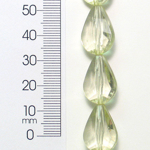 18mm x 13mm Acrylic Faceted Beads 8 Inch Strand Pack of 2  - Light Green