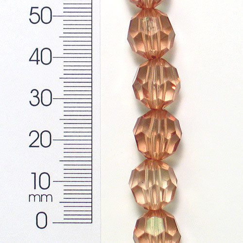 Acrylic Faceted Beads 8 Inch Strand  Pack of 2  - Brown